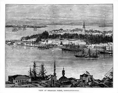 Seraglio Point, Konstantinopoli, Turkki, 1800-luku tekijältä Unbekannt