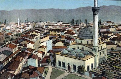 Serbia, Monastir: näkymä moskeijasta, Monastir on nimeltään desormais Bitola ja sijaitsee Makedoinassa - Postikortti 1914-1918 tekijältä Unbekannt