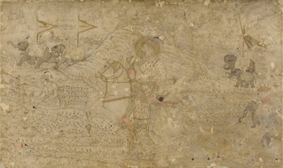 Shah Jahan ja hänen poikansa Dara Shikoh Hunting, s. 1790. tekijältä Unbekannt