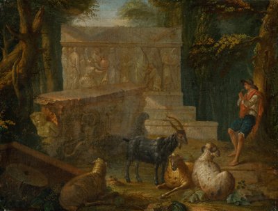 Paimen lähellä Antique Reliefia tekijältä Unbekannt