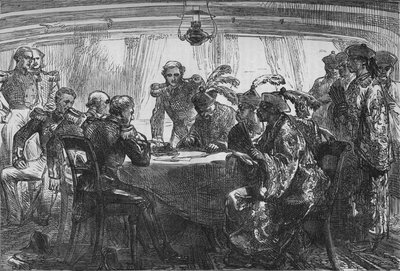 Nankinin sopimuksen allekirjoittaminen, c1880 tekijältä Unbekannt