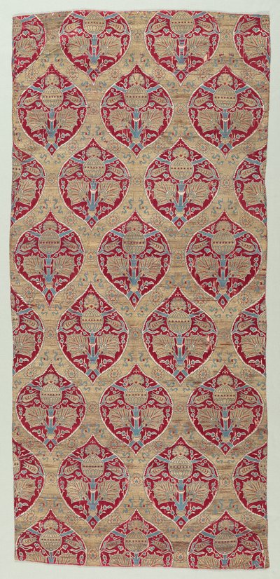 Silkki- ja kultabrokaadifragmentit, 1600-1650. tekijältä Unbekannt
