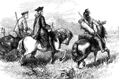 Sir Alexander Cuming matkalla Cherokeesiin Etelä-Carolinaan, c1730 c1880 tekijältä Unbekannt