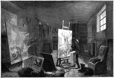 Sir Edwin Landseers 1802-1973 studio, Brighton, East Sussex, 1874 tekijältä Unbekannt