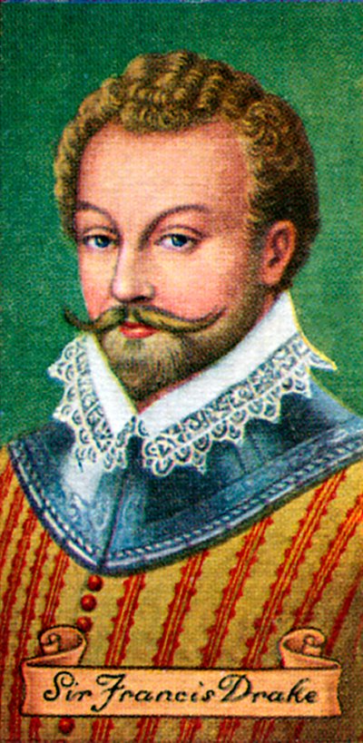 Sir Francis Drake, otettu savukekorttisarjasta, 1935 tekijältä Unbekannt