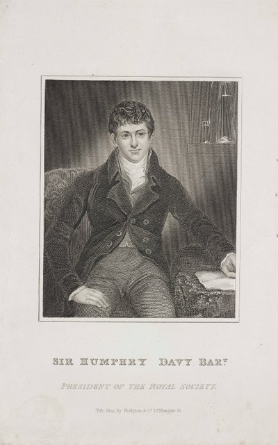 Sir Humphry Davy, englantilainen kemisti, n. 1824 tekijältä Unbekannt