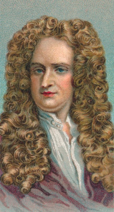 Sir Isaac Newton 1643-1727, englantilainen matemaatikko, tähtitieteilijä ja fyysikko, 1924 tekijältä Unbekannt