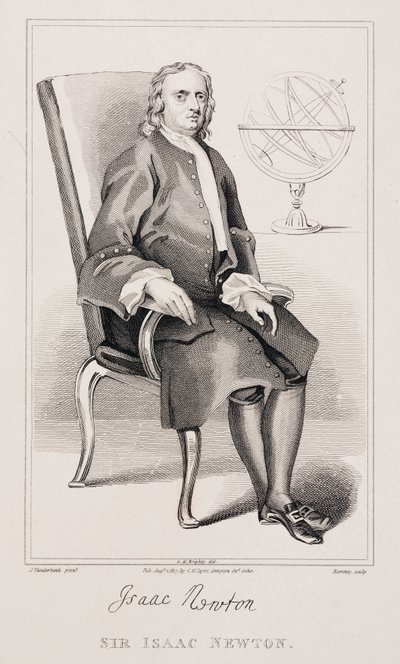 Sir Isaac Newton, englantilainen matemaatikko ja fyysikko, n. 1725 tekijältä Unbekannt