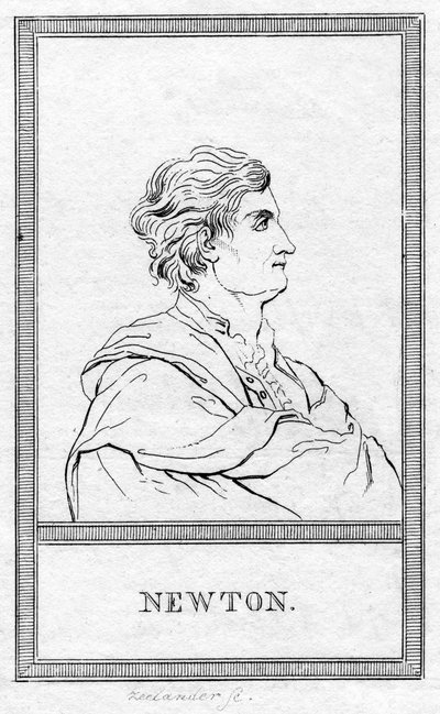 Sir Isaac Newton, englantilainen matemaatikko, tähtitieteilijä ja fyysikko tekijältä Unbekannt