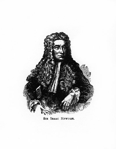 Sir Isaac Newton, englantilainen matemaatikko, tähtitieteilijä ja fyysikko, 1900-luku tekijältä Unbekannt