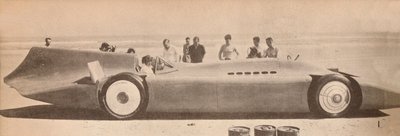 Sir Malcolm Campbell uudessa Blue Birdissään Dayton Beachilla, Floridassa, 1935, 1935 tekijältä Unbekannt