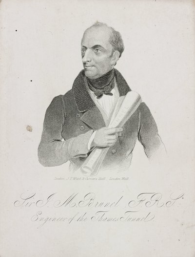 Sir Marc Isambard Brunel, ranskalaissyntyinen englantilainen insinööri ja keksijä, noin 1810-luku tekijältä Unbekannt