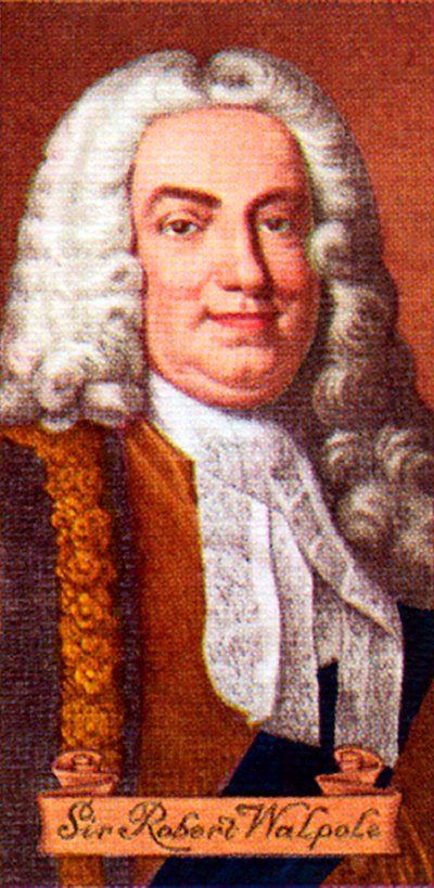Sir Robert Walpole, otettu savukekorttisarjasta, 1935 tekijältä Unbekannt