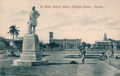 Sir Stuart Steuart Baileysin patsas, Dalhousie Square, Kalkutta, c1910 tekijältä Unbekannt