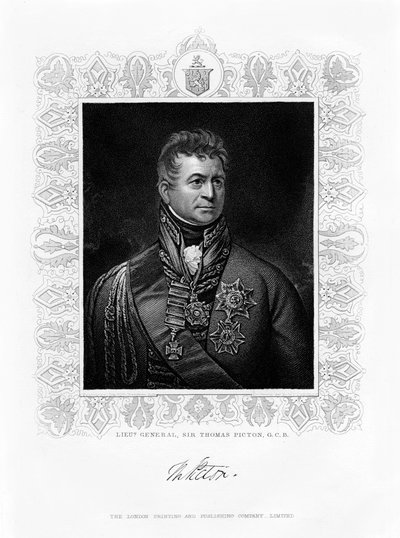Sir Thomas Picton, brittiläinen sotilasjohtaja, 1800-luku tekijältä Unbekannt