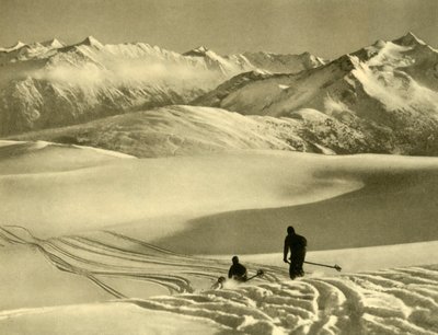Hiihto Gerlosin tasangolla, Itävallassa, 1935. tekijältä Unbekannt