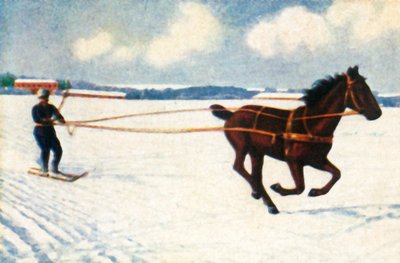 Skijöring Ruotsissa, 1928. tekijältä Unbekannt
