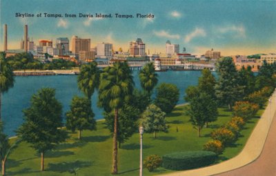 Tampan siluetti, Davis Island, Tampa, Florida, 1940-luku tekijältä Unbekannt
