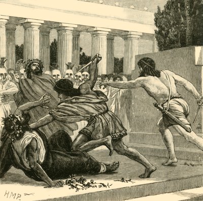 Pisistratidaen teurastus, 1890. tekijältä Unbekannt
