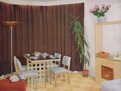 Pieni olohuone-ruokailuhuone, 1938 tekijältä Unbekannt