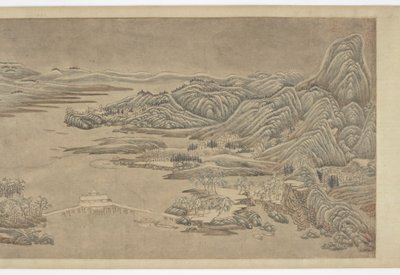 Lumen raivaus vuorilla ja joilla, Wang Wein jälkeen, 1500-1600-luvulla. tekijältä Unbekannt