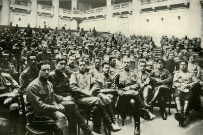 Venäjän armeijoiden sotilaiden edustajat Doumassa, 1919. tekijältä Unbekannt