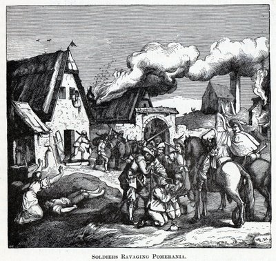 Sotilaat tuhoavat Pommerin, 1882 tekijältä Unbekannt