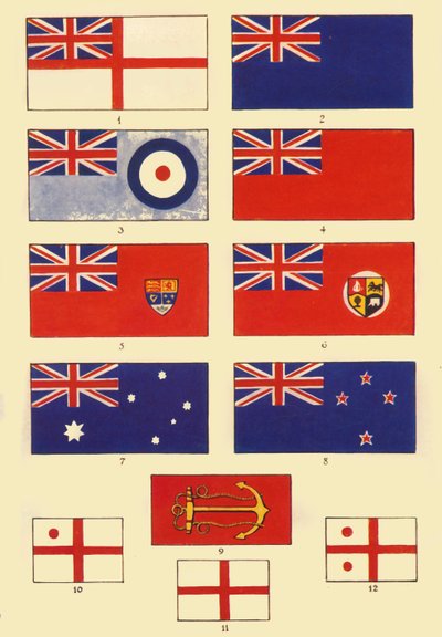 Jotkut Ensigns of Britain and the Commonwealth, c1948. tekijältä Unbekannt