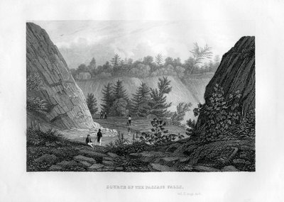 Passaic Fallsin lähde, New Jersey, 1855 tekijältä Unbekannt