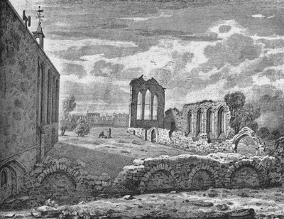 Kaakkoisnäkymä St Helenin nunnaluostarista, Bishopsgate, Lontoon kaupunki, c1819 1906 tekijältä Unbekannt