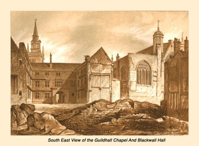 South East View Guildhall Chapel ja Blackwell Hall, 1886 tekijältä Unbekannt