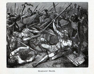 Spartacuksen kuolema, 1882 tekijältä Unbekannt