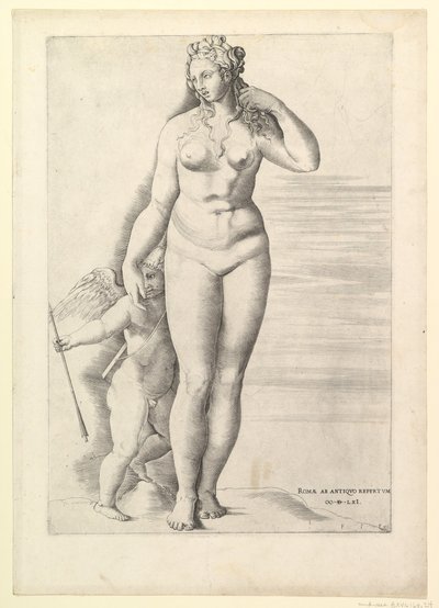 Roomalainen loistopeili: Venus ja Eros, 1561 tekijältä Unbekannt
