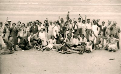 Urheilupäivä Gloucester-hotellin juhliin La Publente Beachillä, Jerseyssä, 1938 tekijältä Unbekannt