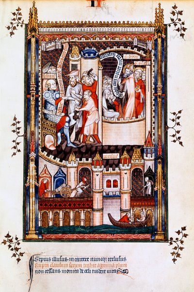St Denis, St Rusticus ja St Eleutherius vankilassa, 1317 tekijältä Unbekannt