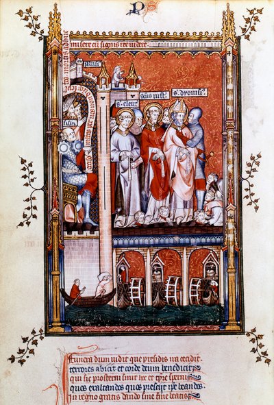 St Denis on esitetty marttyyrit, 1317 tekijältä Unbekannt