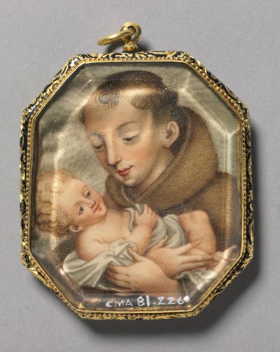 St. Francis with Christ Child verso, n. 1660. tekijältä Unbekannt