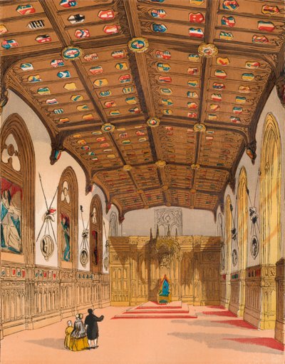 St. Georges Hall, Windsor, n. 1845, 1864 tekijältä Unbekannt