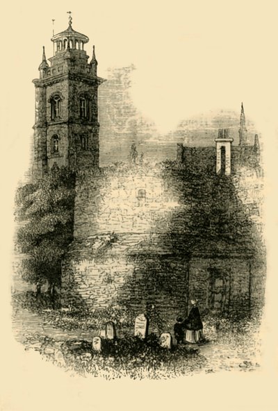 St. Giles, Cripplegate, Showing the Old Wall, c1872. tekijältä Unbekannt