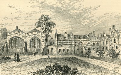 St. Helens Priory ja Leathersellers Hall, c1799, c1872. tekijältä Unbekannt