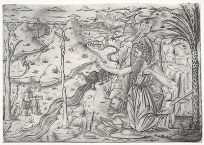 St. Jerome in Penitence, n. 1480-1500. tekijältä Unbekannt
