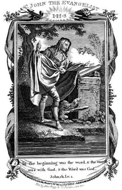 Pyhä Johannes Evankelista, s. 1808 tekijältä Unbekannt