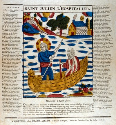 St Julianus, matkailijoiden suojeluspyhimys, 1800-luku tekijältä Unbekannt