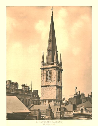 St Margaret Pattens, The Steeple, 1800-luvun puolivälissä. tekijältä Unbekannt