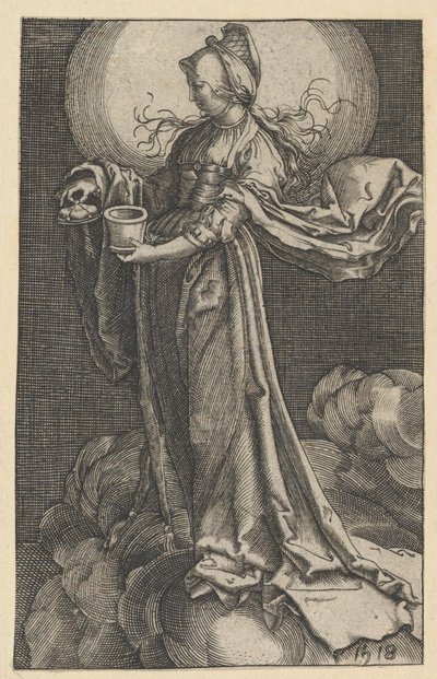Pyhä Maria Magdaleena pilvien päällä -kopio, 1518. tekijältä Unbekannt