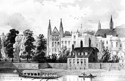 St Stephens Chapel and the Speakers House, Westminster, Lontoo, 1834 c1905 tekijältä Unbekannt