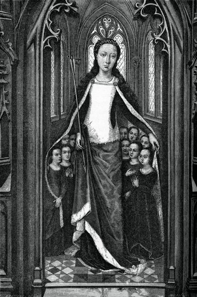 Pyhä Ursula ja pyhät neitsyet, Pyhän Ursulan pyhäinjäännöksestä, 1489, 1870 tekijältä Unbekannt