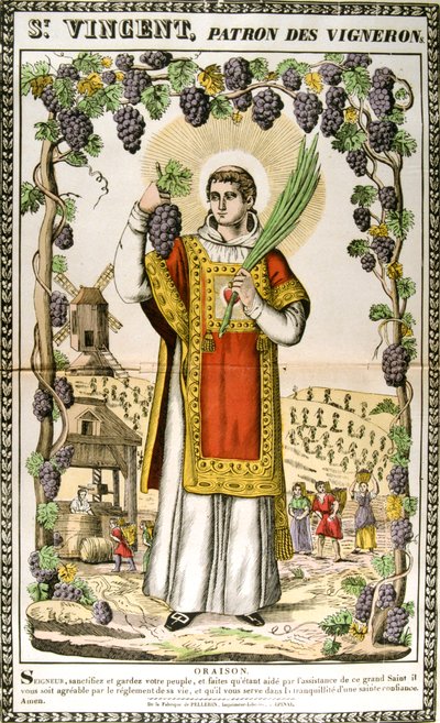 St Vincent, espanjalainen kristitty marttyyri, 1800-luku tekijältä Unbekannt