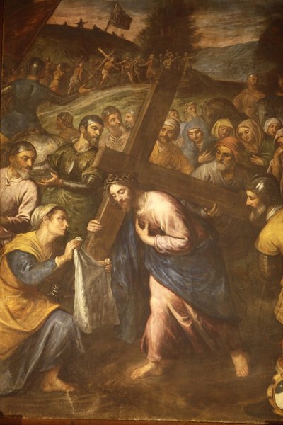 Sta Veronica ja Jeesus kantamassa ristiään, Tricase, Italia tekijältä Unbekannt