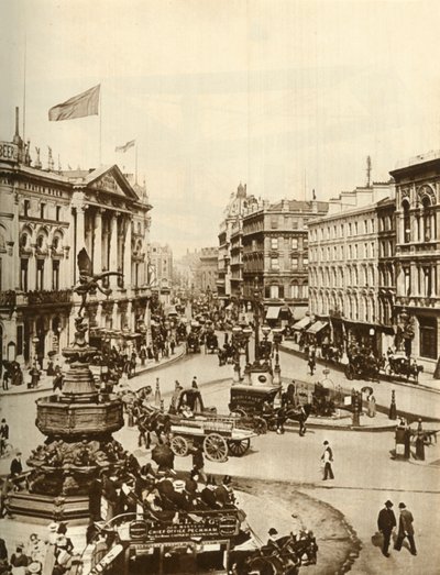 Eroksen patsas Piccadilly Circusissa Lontoossa, 1910, 1935. tekijältä Unbekannt